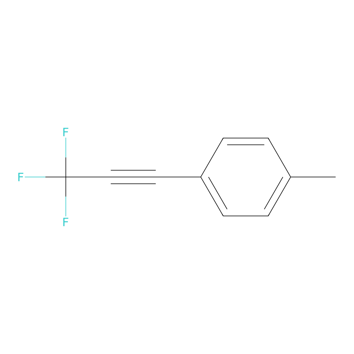 1-Methyl-4-(3,3,3-trifluoroprop-1-yn-1-yl)benzene molecular structure, CAS 82203-82-5
