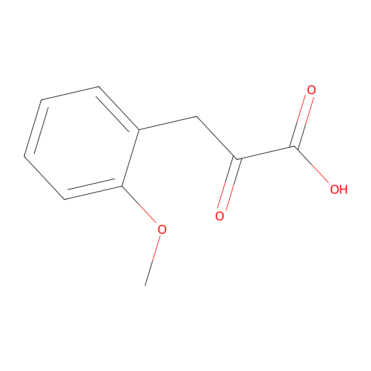 3-(2-Methoxyphenyl)-2-oxopropanoic acid molecular structure, CAS 82204-44-2
