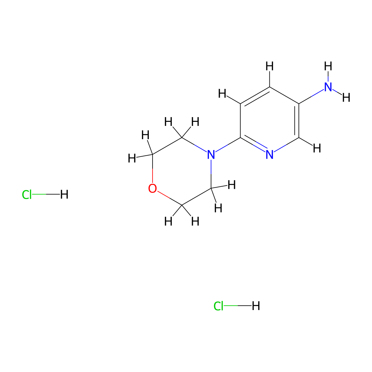 6-Morpholinopyridin-3-amine dihydrochloride molecular structure, CAS 82205-55-8