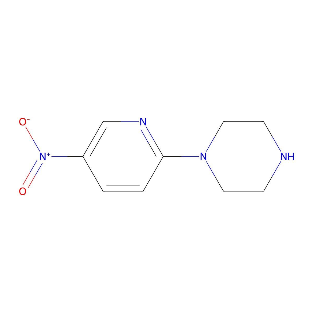 1-(5-Nitropyridin-2-yl)piperazine molecular structure, CAS 82205-58-1