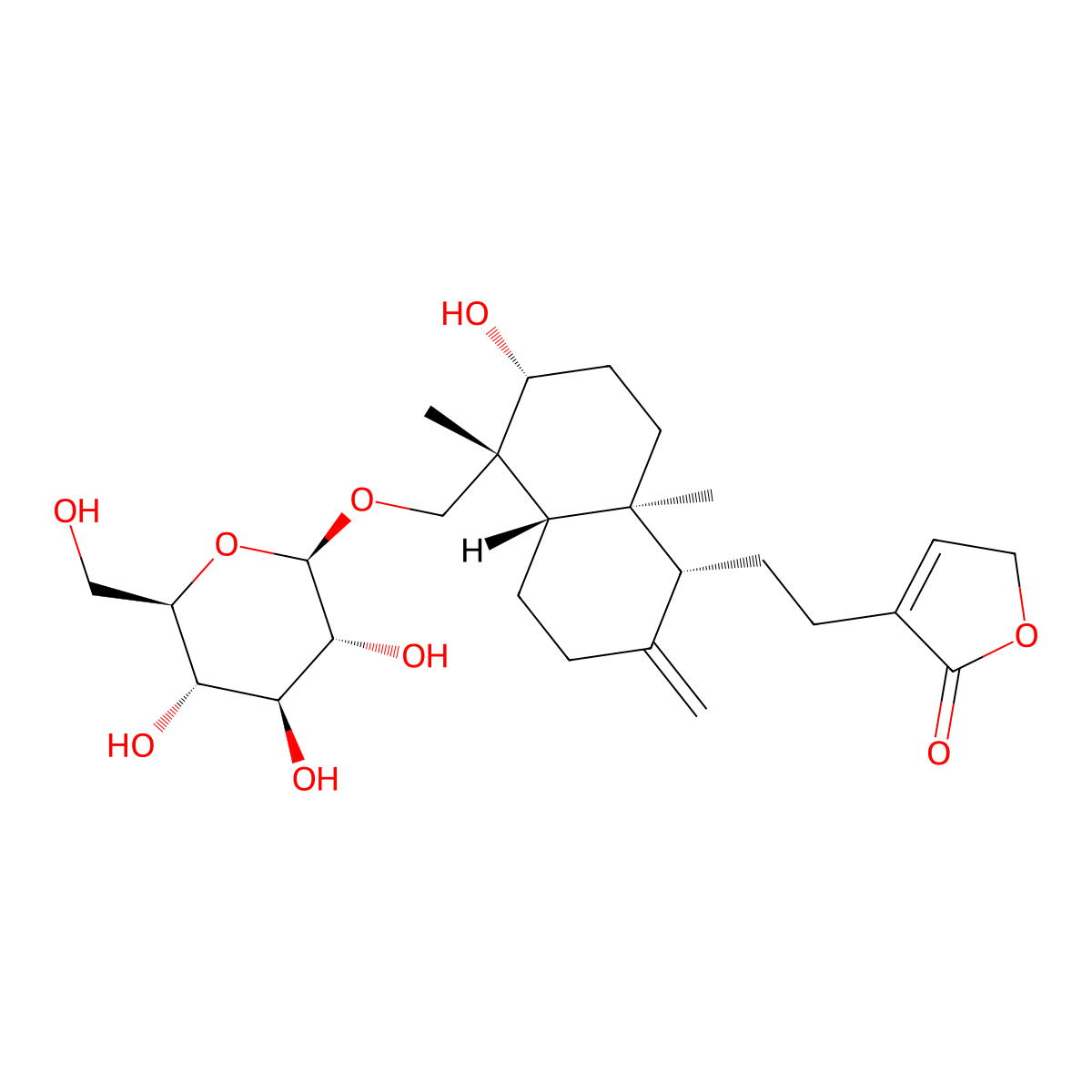 14-Deoxyandrographoside molecular structure, CAS 82209-72-1
