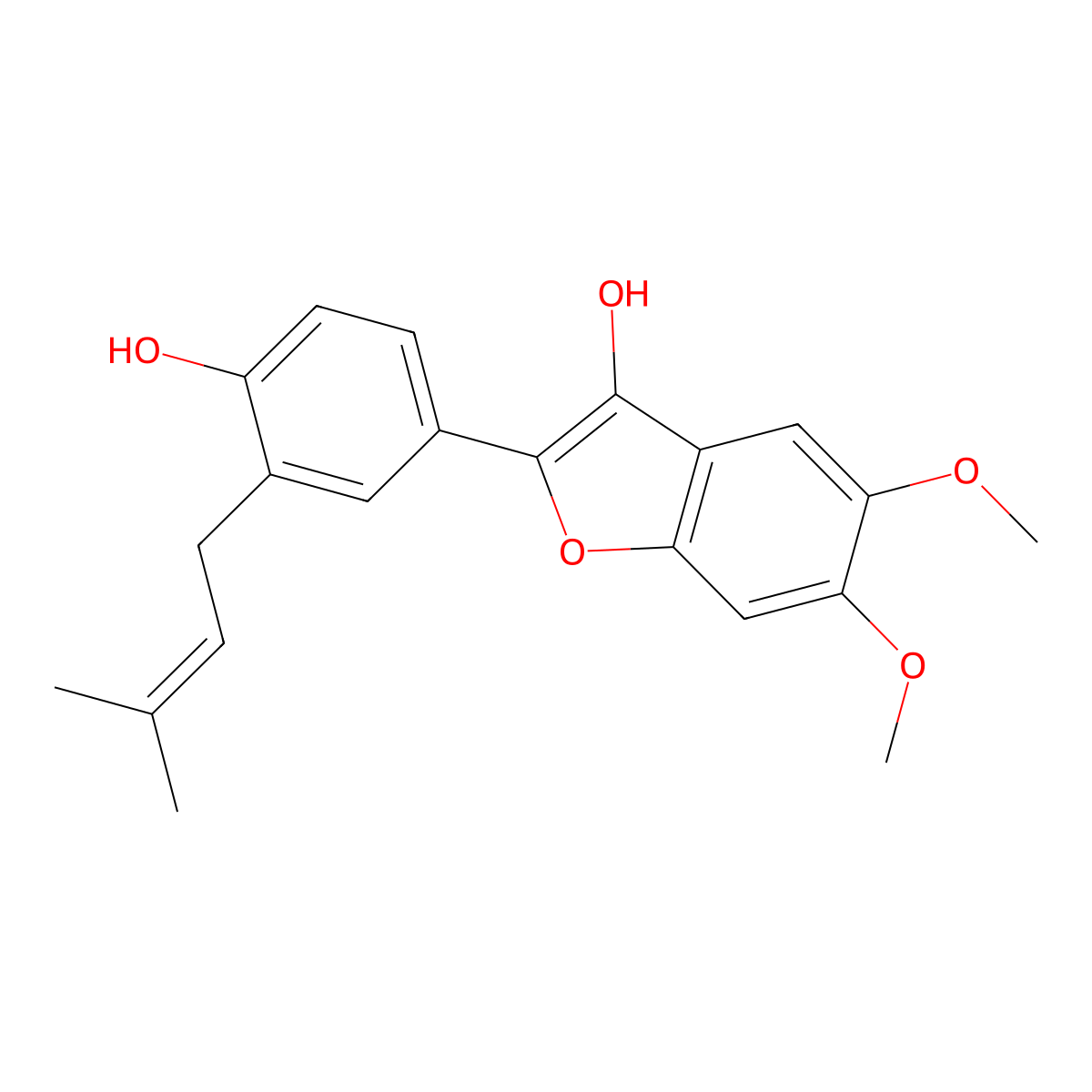Licobenzofuran molecular structure, CAS 82209-75-4