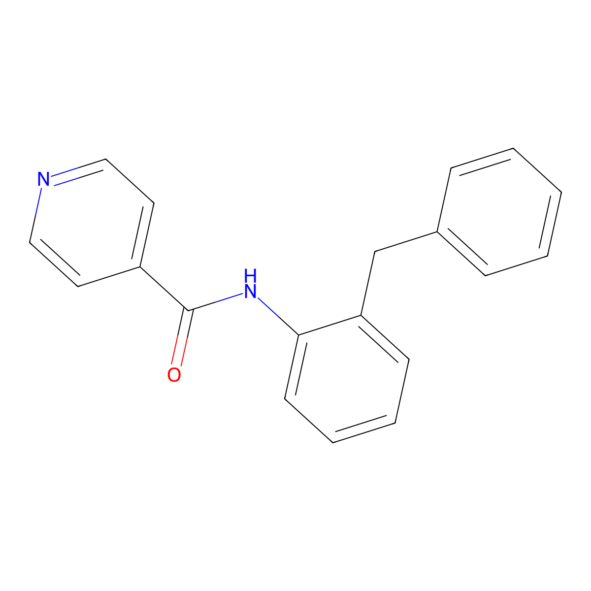 N-(2-benzylphenyl)pyridine-4-carboxamide molecular structure, CAS 82211-32-3