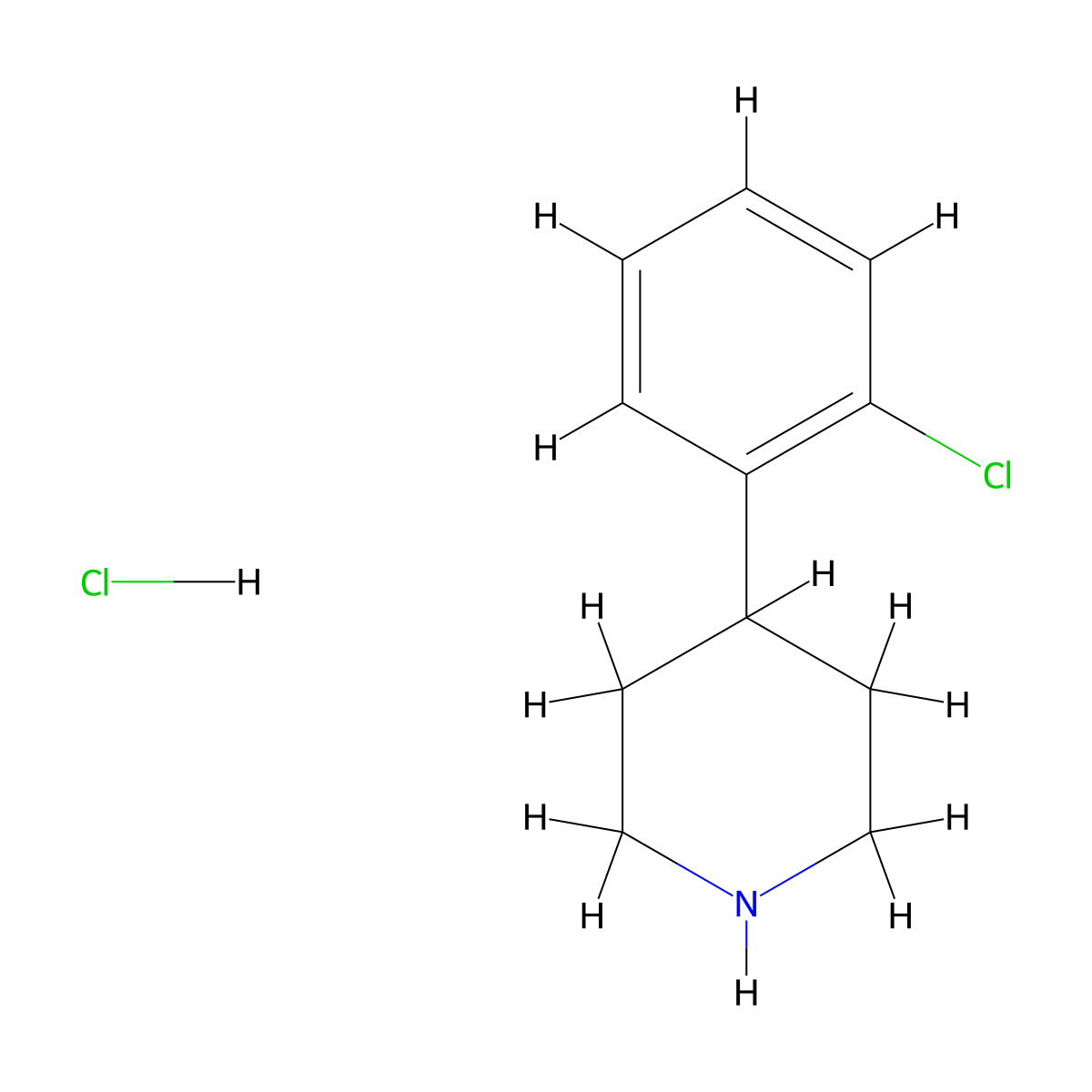 4-(2-Chlorophenyl)piperidine hydrochloride molecular structure, CAS 82211-92-5