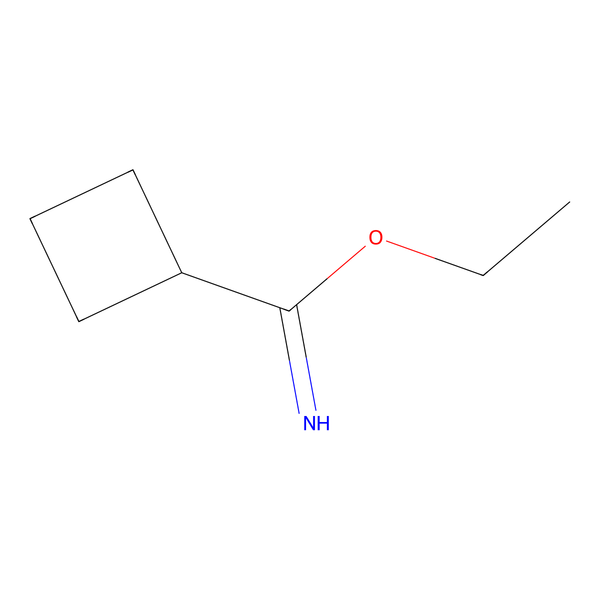 Ethyl cyclobutanecarboximidate molecular structure, CAS 82218-95-9