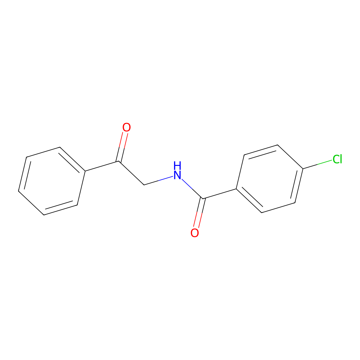 4-chloro-N-(2-oxo-2-phenylethyl)benzamide molecular structure, CAS 82221-13-4