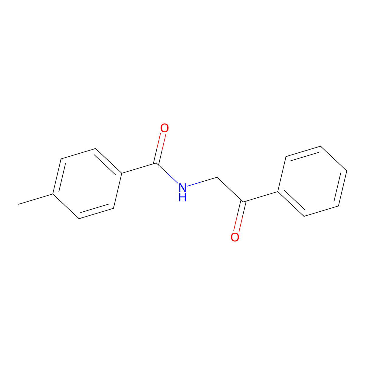 4-Methyl-n-(2-oxo-2-phenylethyl)benzamide molecular structure, CAS 82221-14-5