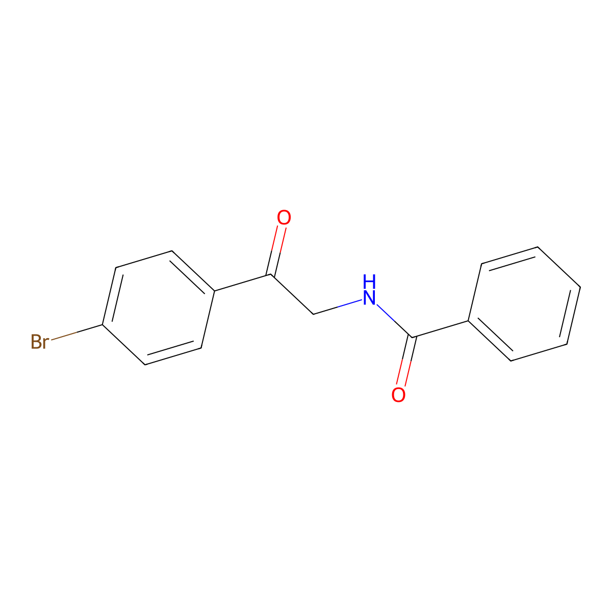 N-[2-(4-bromophenyl)-2-oxoethyl]benzamide molecular structure, CAS 82221-15-6