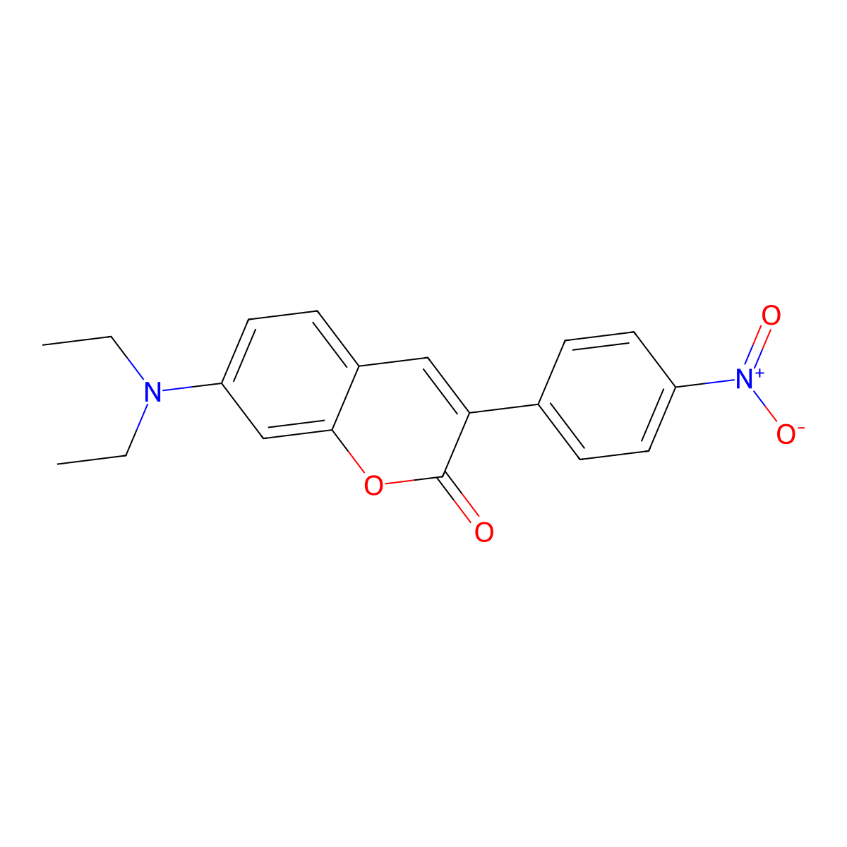 7-(Diethylamino)-3-(4-nitrophenyl)-2H-1-benzopyran-2-one molecular structure, CAS 82222-45-5