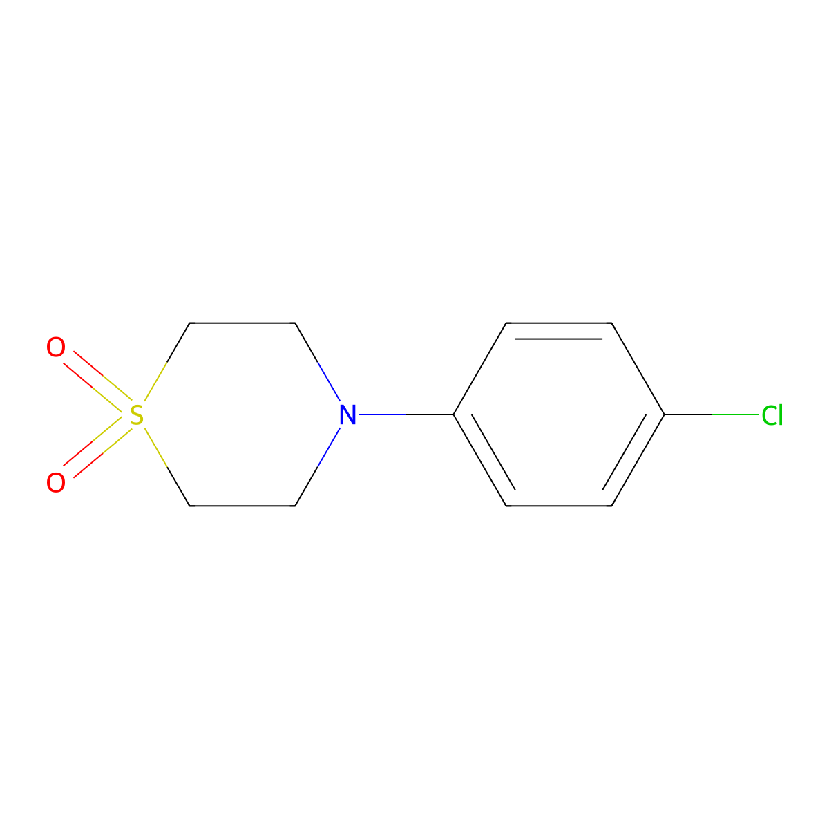 4-(4-Chlorophenyl)thiomorpholine 1,1-Dioxide molecular structure, CAS 82222-74-0