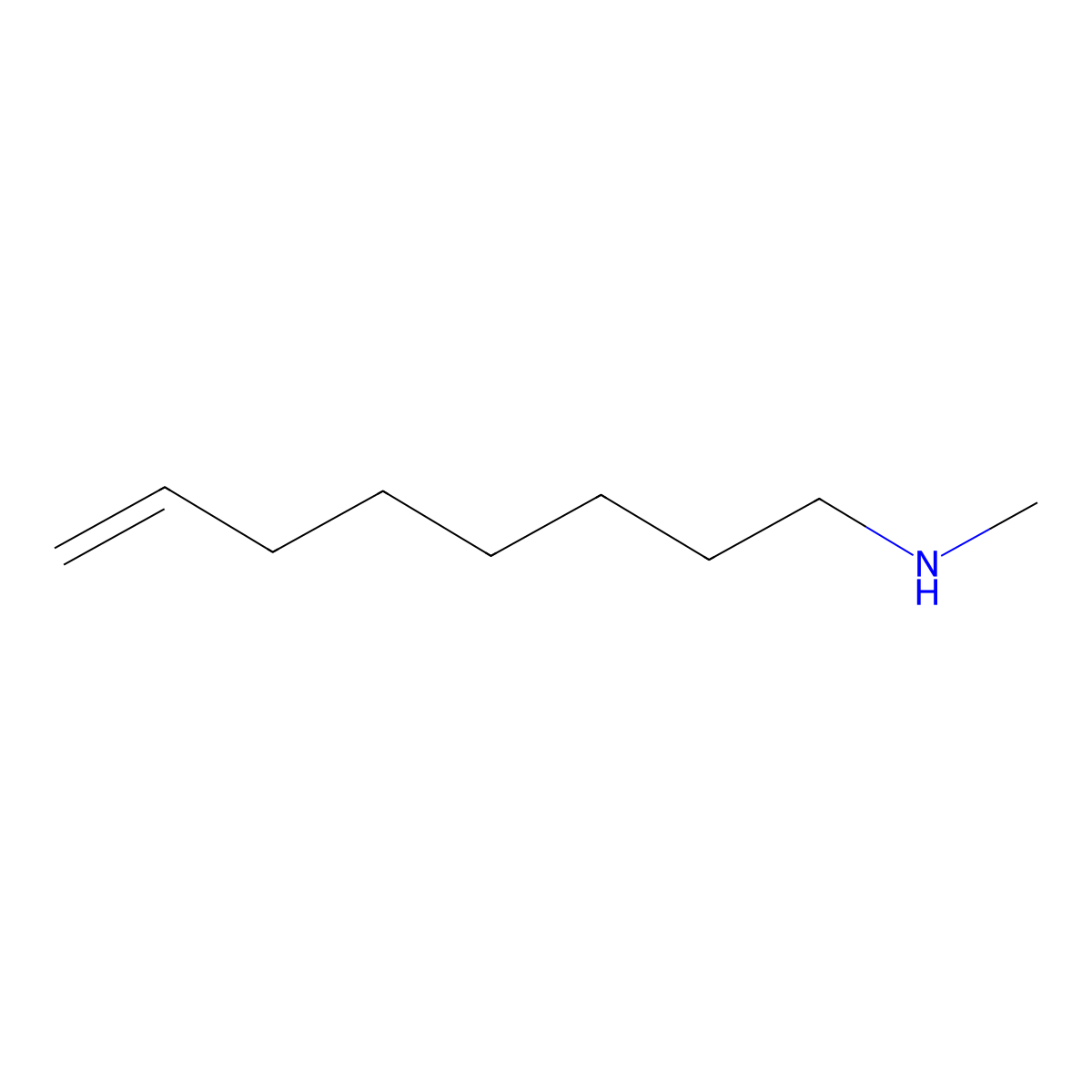 N-methyl-7-Octen-1-amine molecular structure, CAS 82223-55-0
