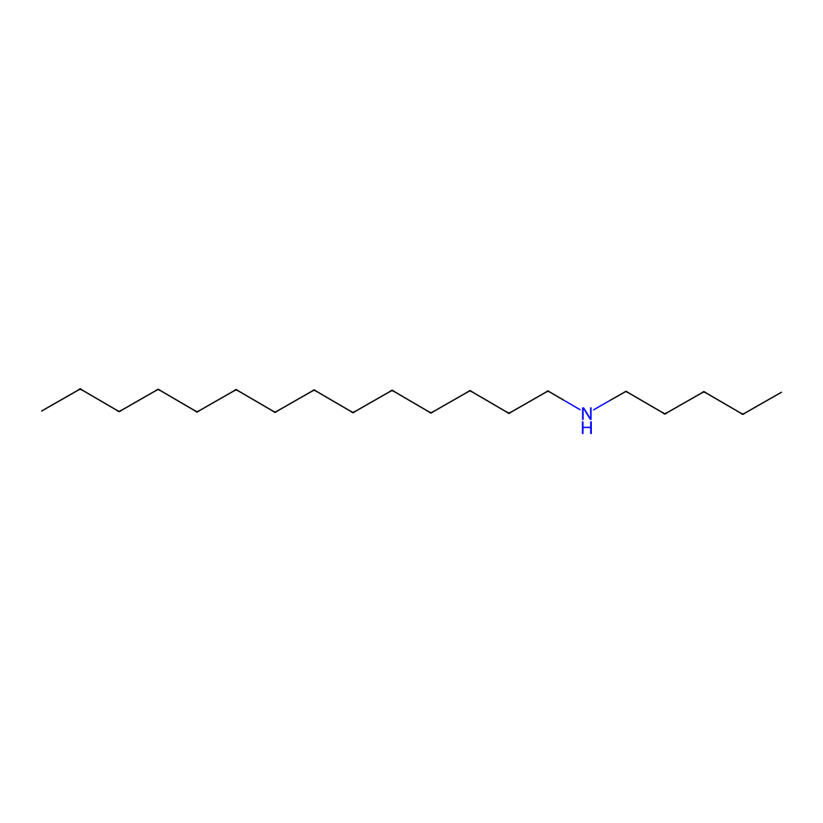 N-Pentyl-1-tetradecanamine molecular structure, CAS 82223-67-4