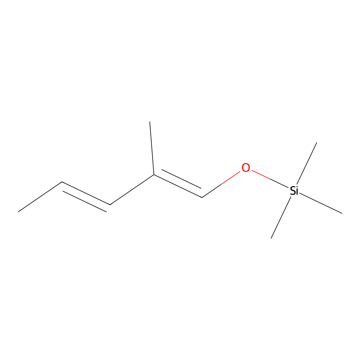 Trimethyl[[(1E,3E)-2-methylpenta-1,3-dien-1-yl]oxy]silane molecular structure, CAS 82223-91-4