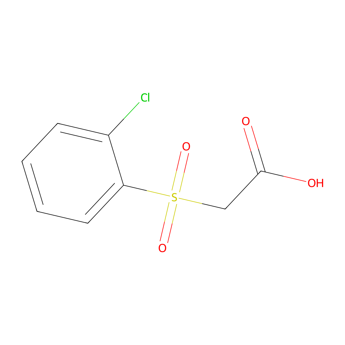 2-(2-Chlorobenzenesulfonyl)acetic acid molecular structure, CAS 82224-89-3