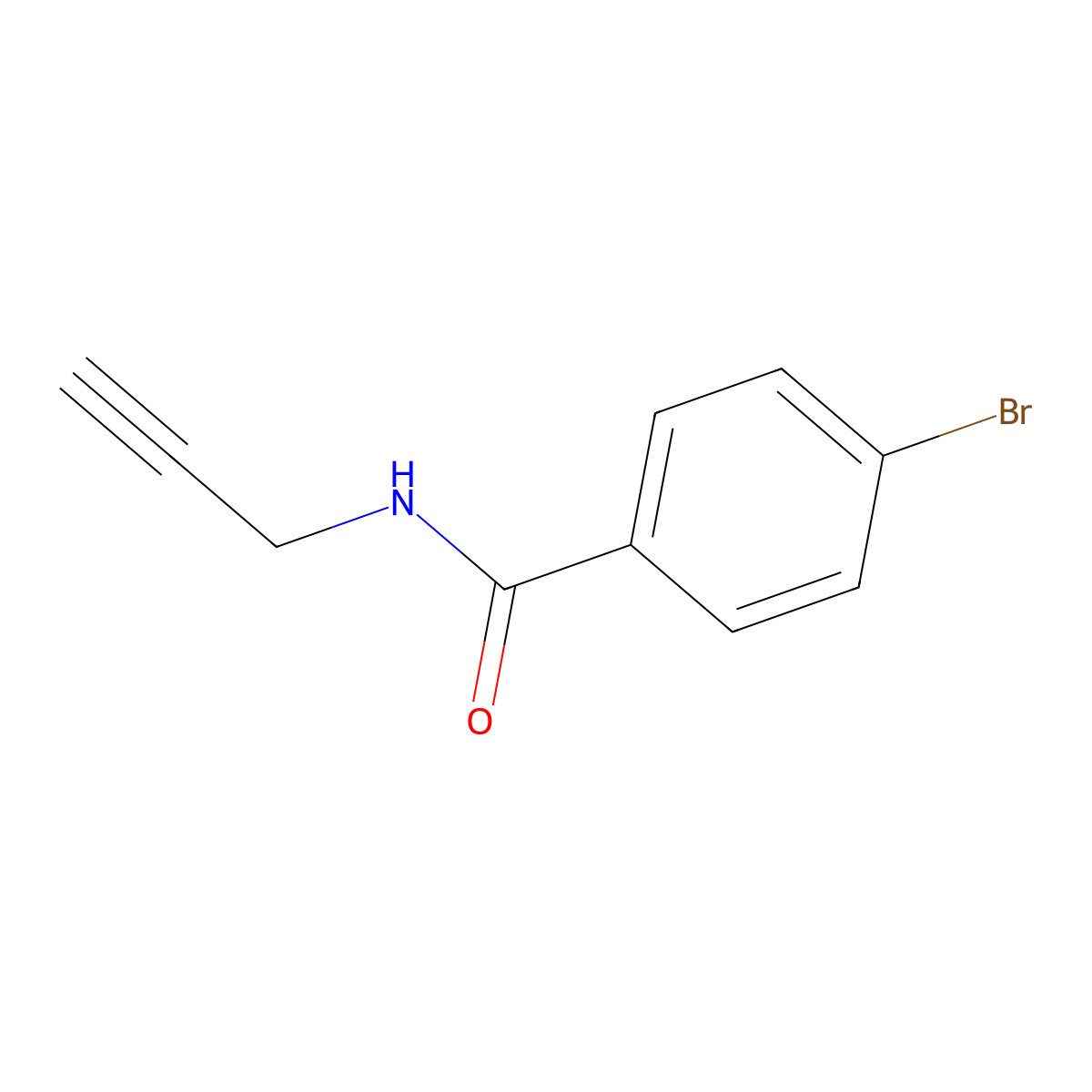 4-Bromo-N-(prop-2-yn-1-yl)benzamide molecular structure, CAS 82225-32-9