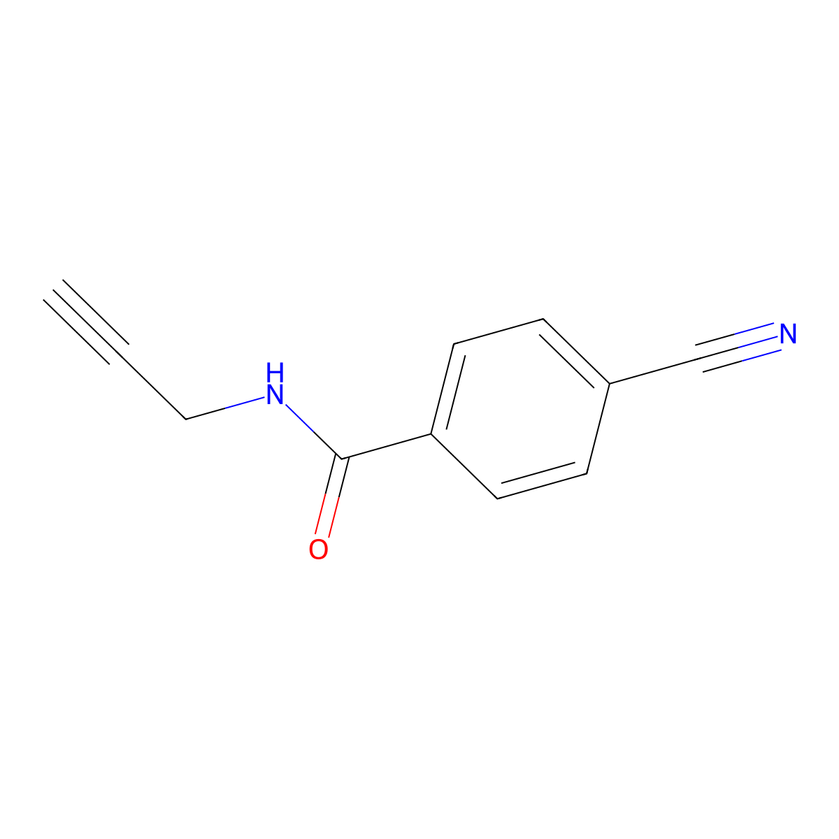 4-Cyano-N-(prop-2-YN-1-YL)benzamide molecular structure, CAS 82225-35-2