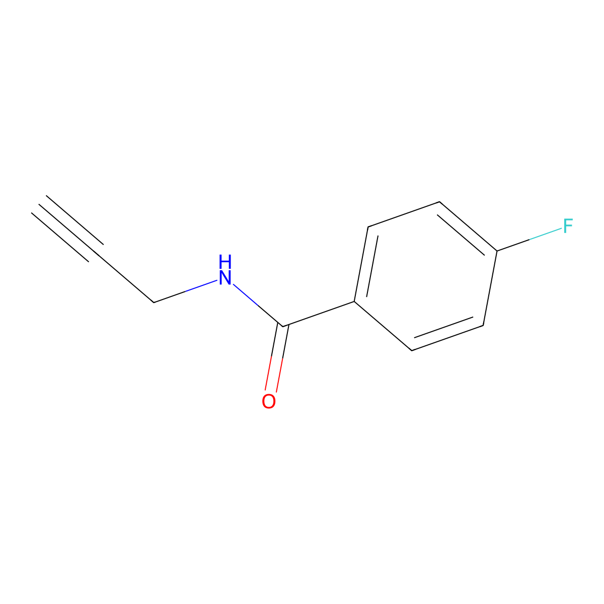 4-Fluoro-N-prop-2-ynylbenzamide molecular structure, CAS 82225-36-3
