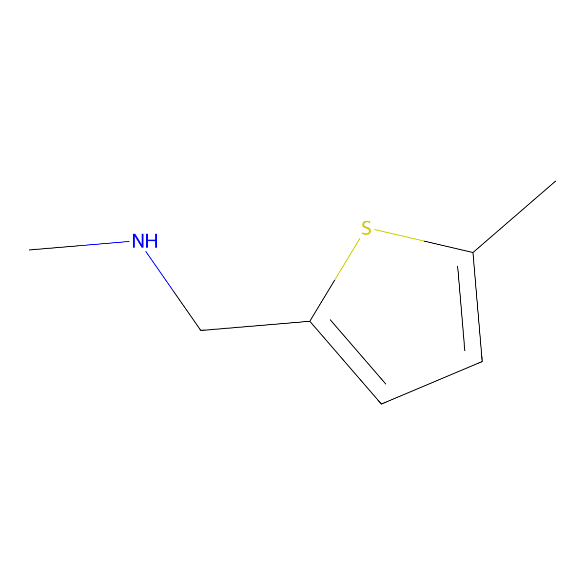 N-methyl-1-(5-methylthiophen-2-yl)methanamine molecular structure, CAS 82230-49-7