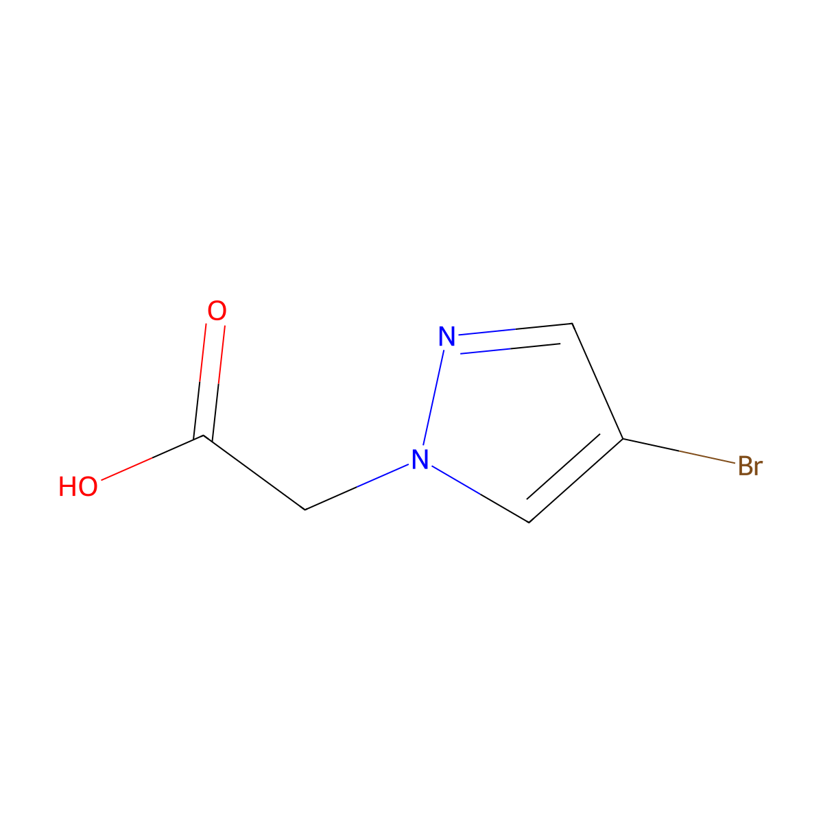 2-(4-bromo-1H-pyrazol-1-yl)acetic acid molecular structure, CAS 82231-53-6