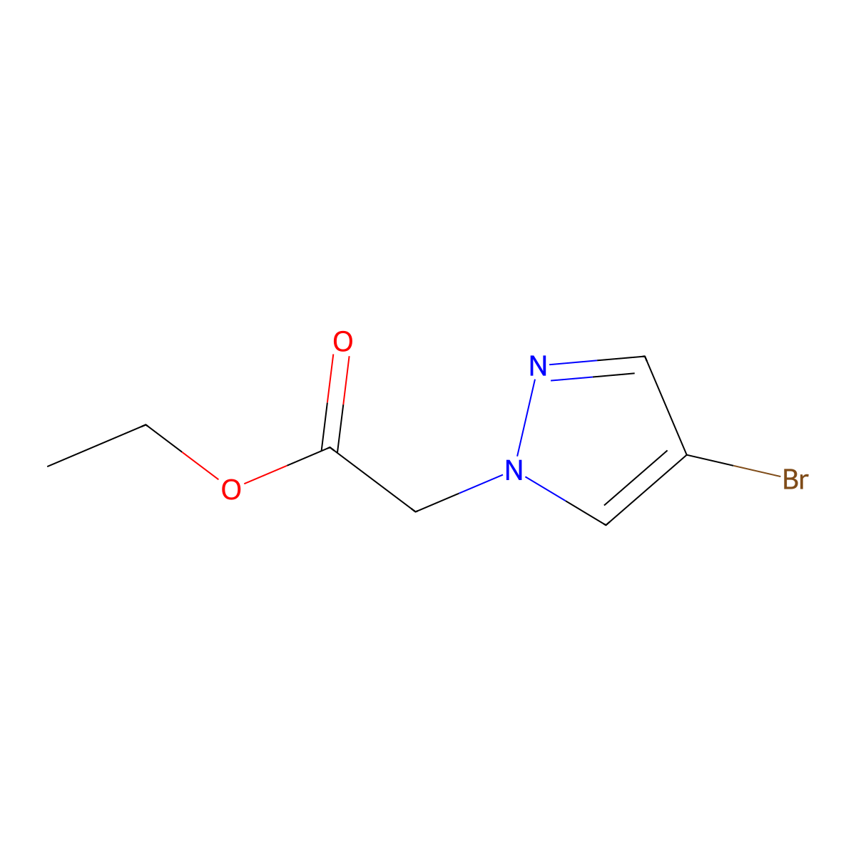 ethyl 2-(4-bromo-1H-pyrazol-1-yl)acetate molecular structure, CAS 82231-58-1