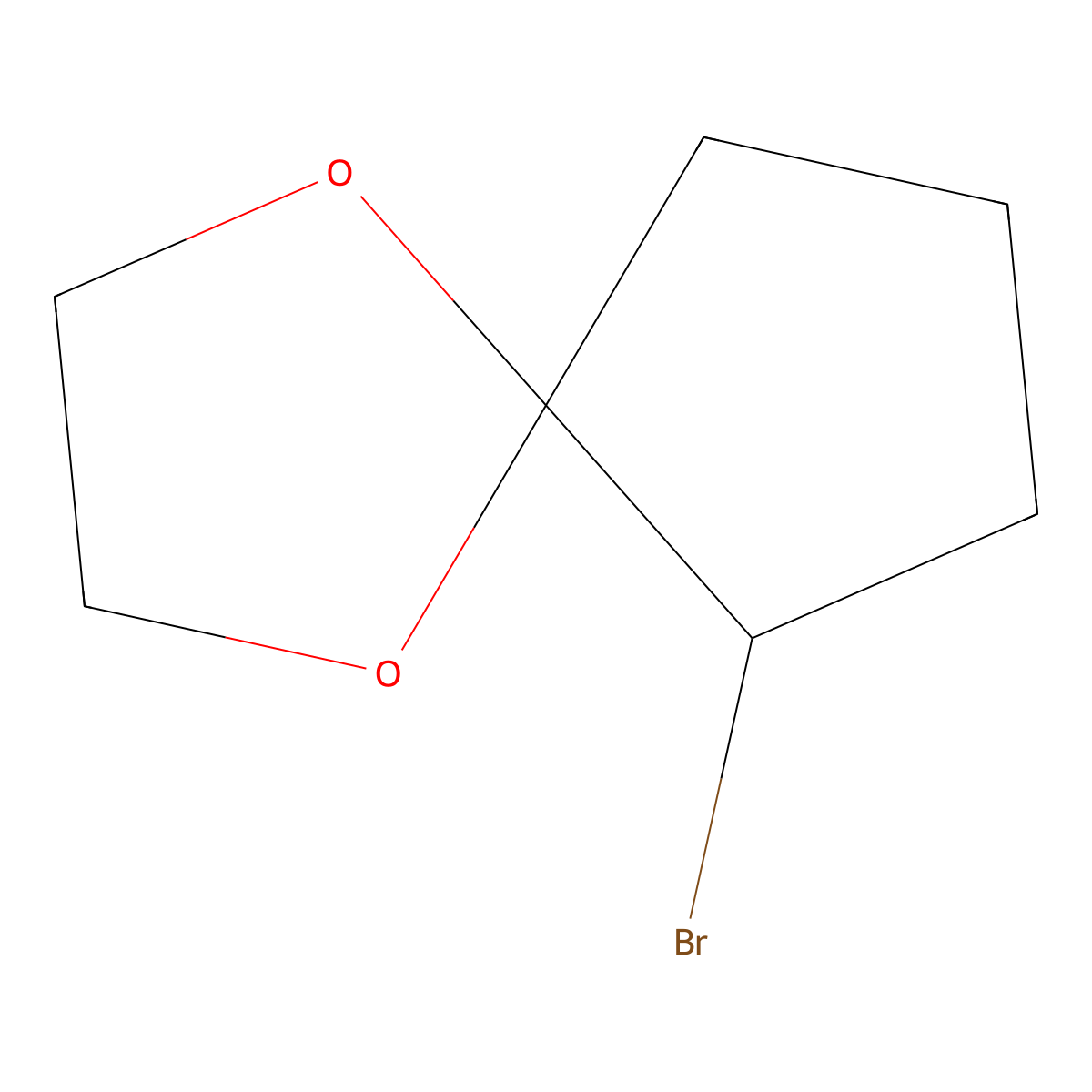 6-Bromo-1,4-dioxaspiro[4.4]nonane molecular structure, CAS 82235-82-3