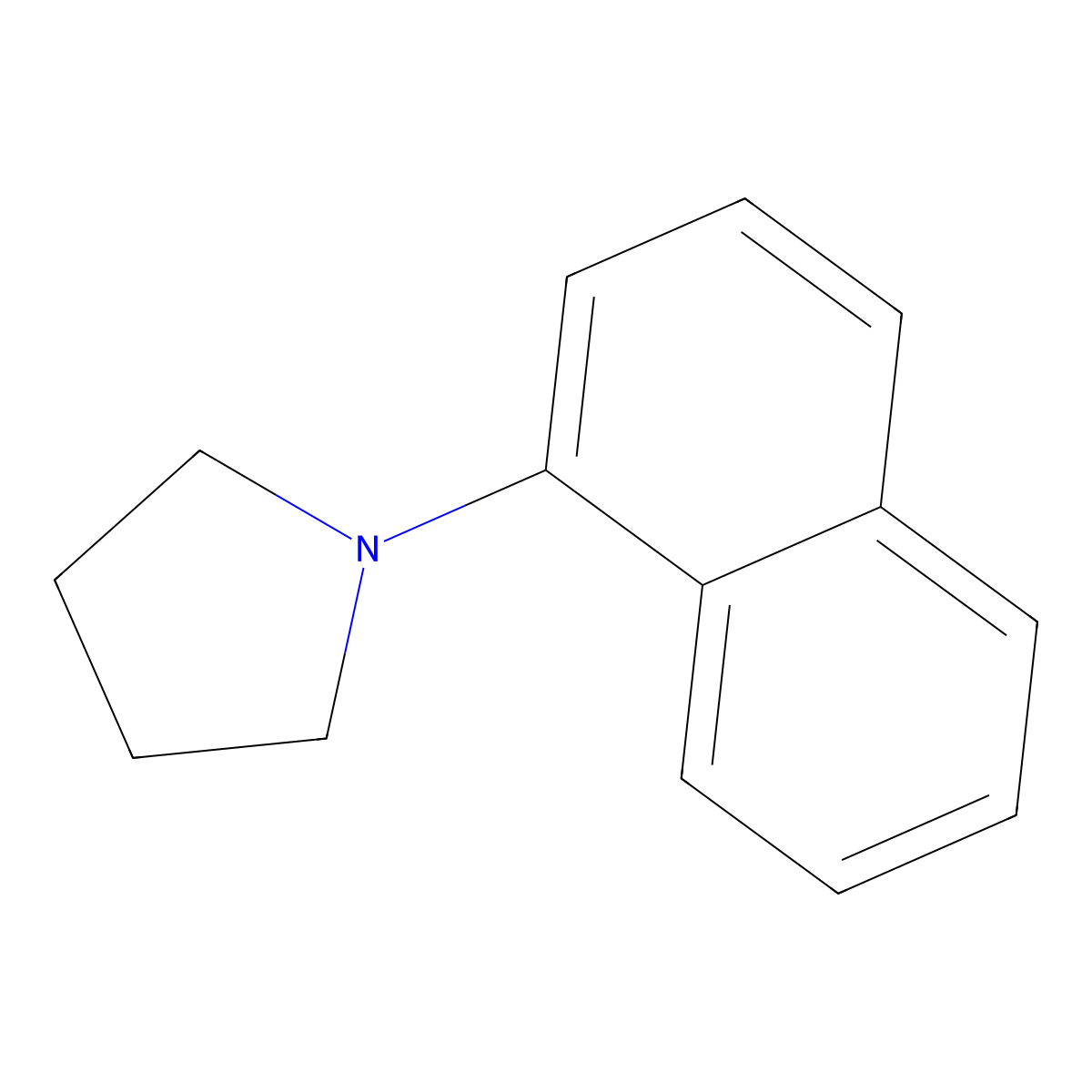 1-(1-Naphthyl)pyrrolidine molecular structure, CAS 82238-92-4