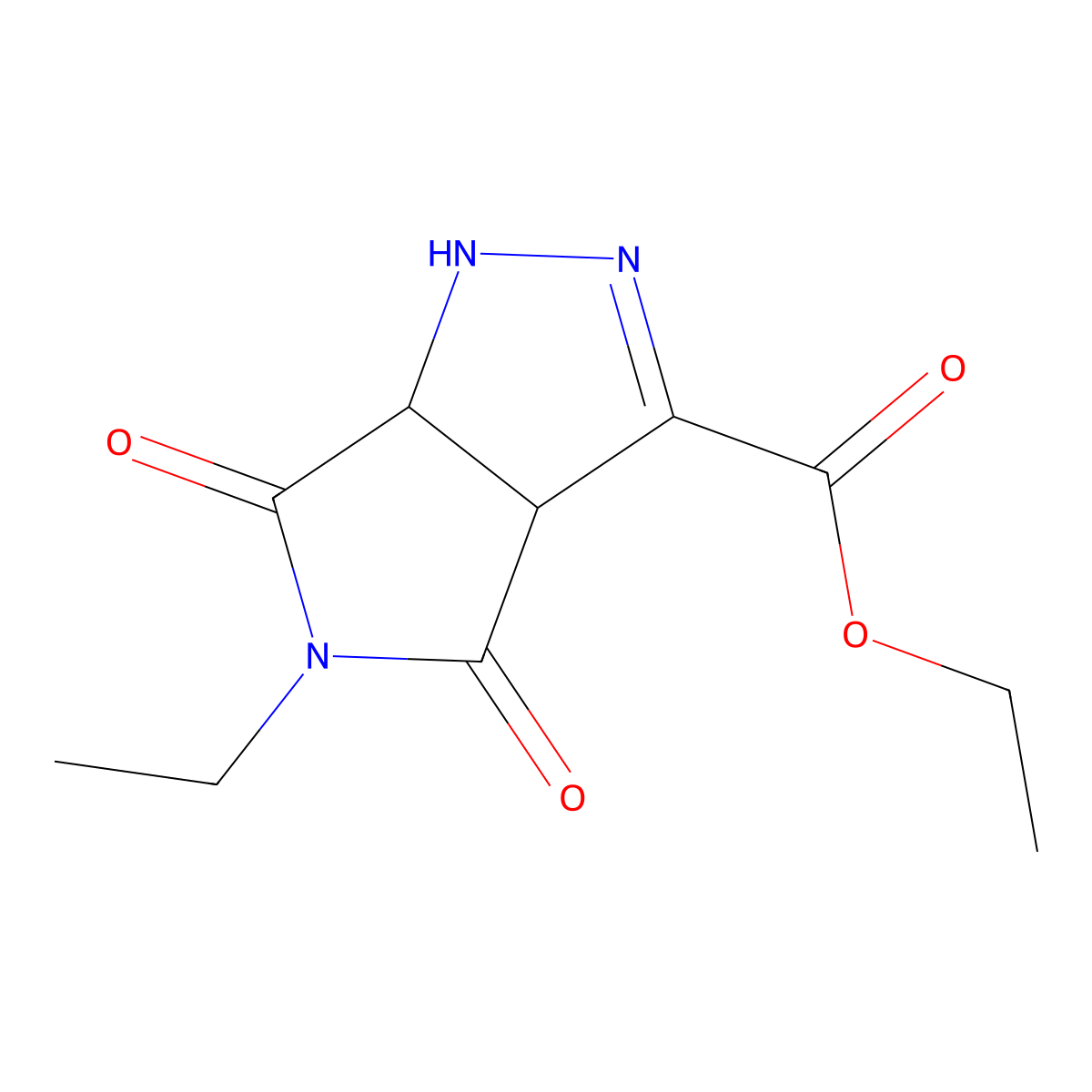 ethyl 5-ethyl-4,6-dioxo-3a,6a-dihydro-1H-pyrrolo[3,4-c]pyrazole-3-carboxylate molecular structure, CAS 82239-86-9