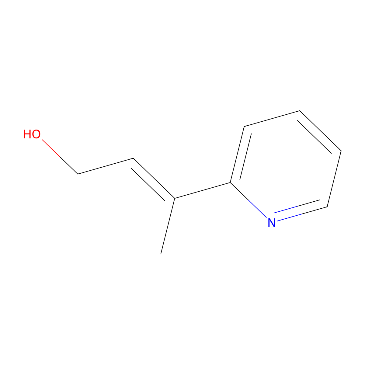 3-(2-Pyridinyl)-2-buten-1-ol molecular structure, CAS 82244-22-2