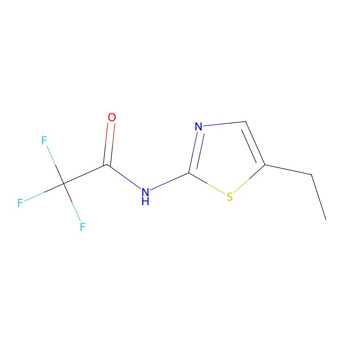 N-(5-ethyl-1,3-thiazol-2-yl)-2,2,2-trifluoroacetamide molecular structure, CAS 82245-84-9