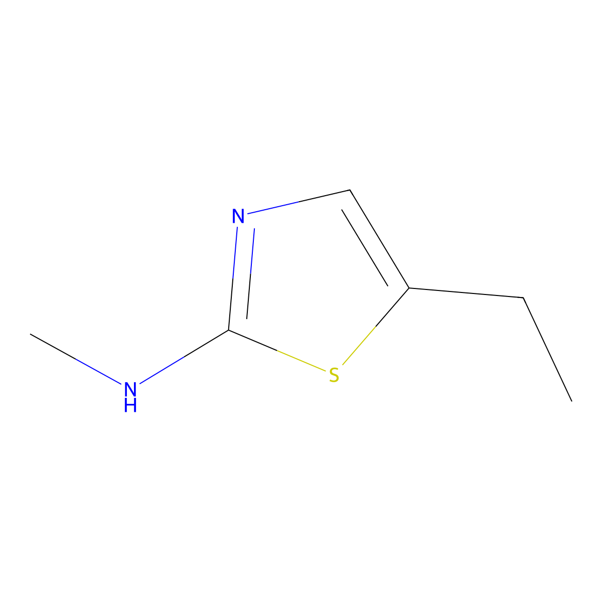 5-ethyl-N-methyl-1,3-thiazol-2-amine molecular structure, CAS 82245-90-7