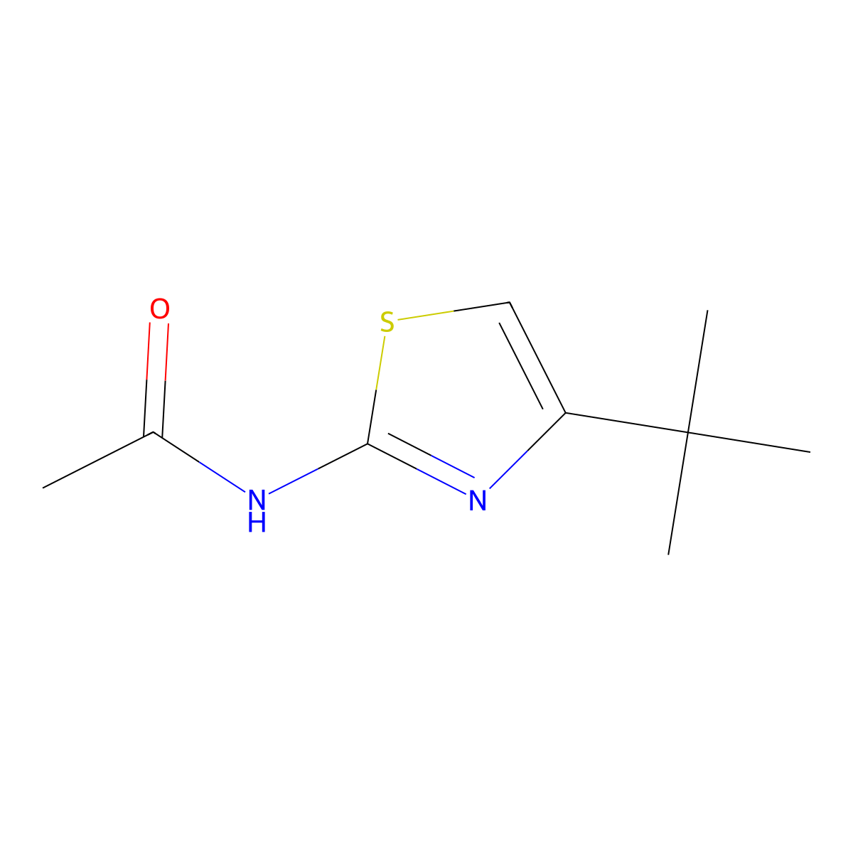 N-(4-tert-Butyl-1,3-thiazol-2-yl)acetamide molecular structure, CAS 82245-97-4