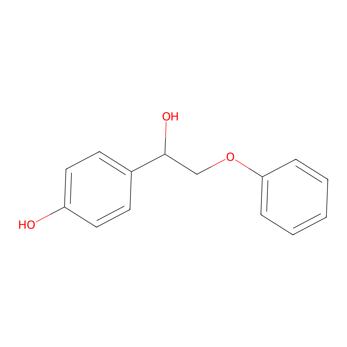 4-(1-Hydroxy-2-phenoxyethyl)phenol molecular structure, CAS 82246-94-4