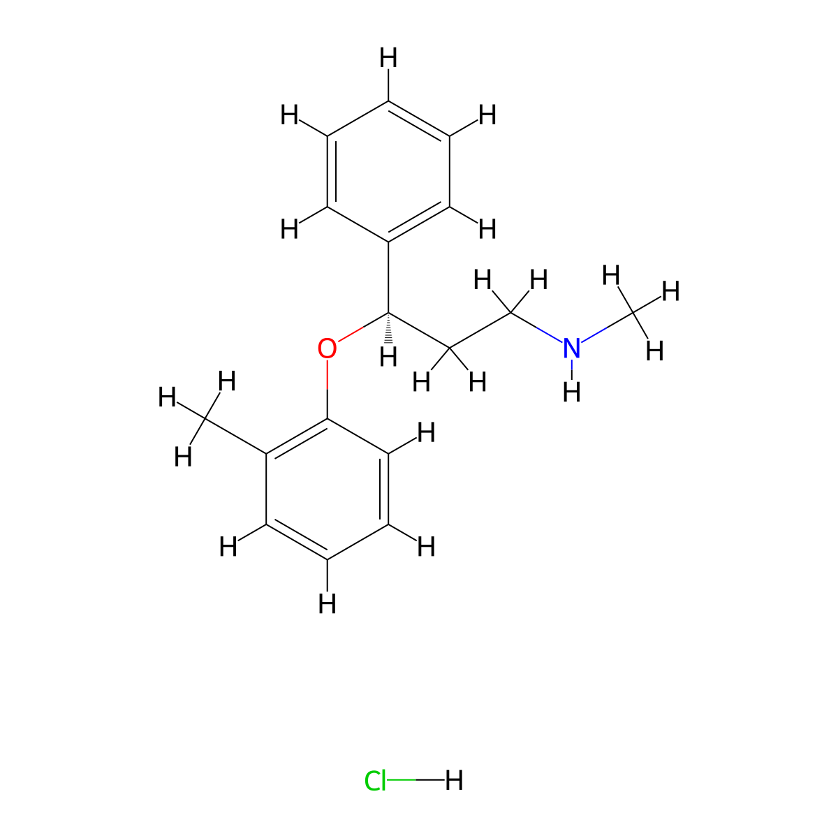 Atomoxetine Hydrochloride molecular structure, CAS 82248-59-7