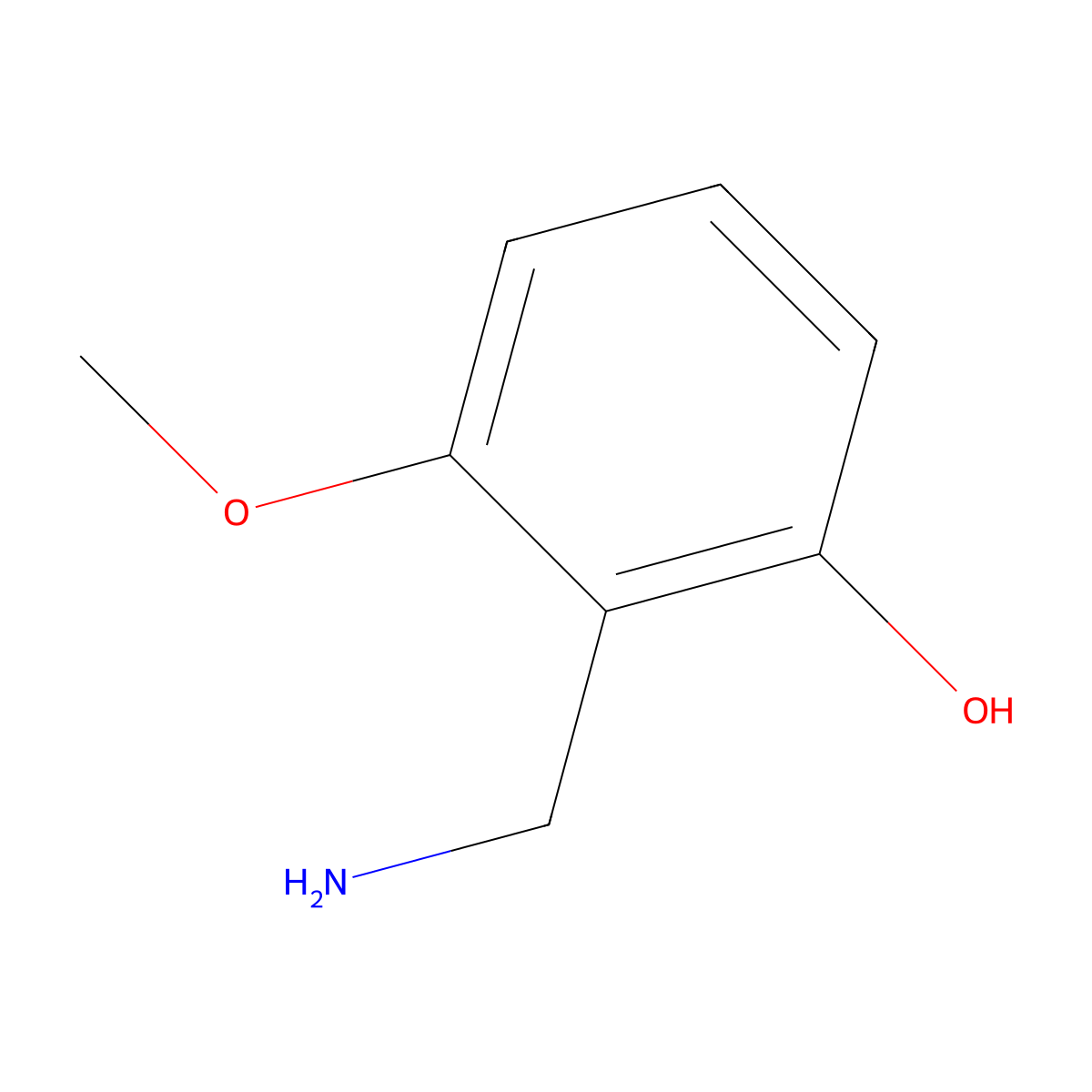 2-(Aminomethyl)-3-methoxyphenol molecular structure, CAS 822520-00-3