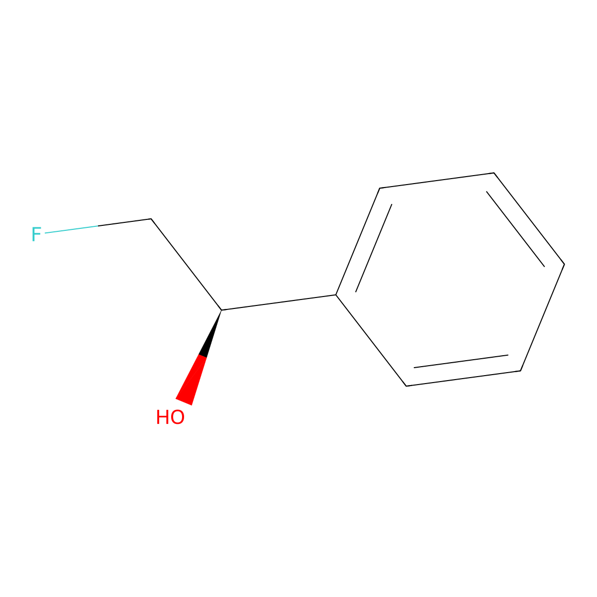 (1R)-2-fluoro-1-phenylethan-1-ol molecular structure, CAS 82255-41-2