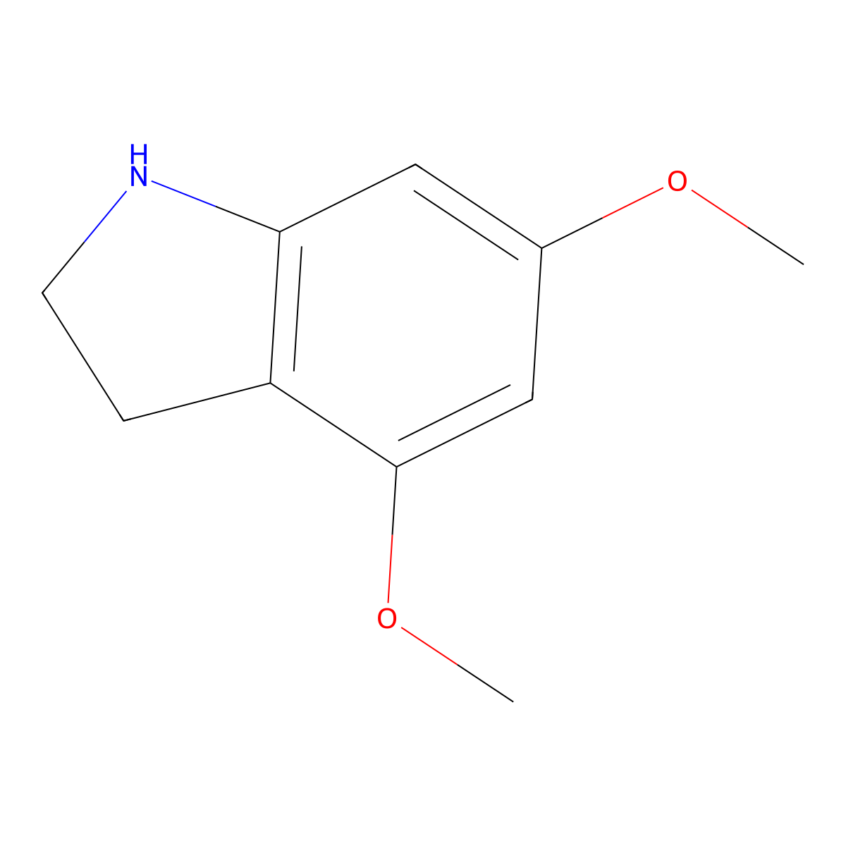 4,6-Dimethoxyindoline molecular structure, CAS 82260-12-6