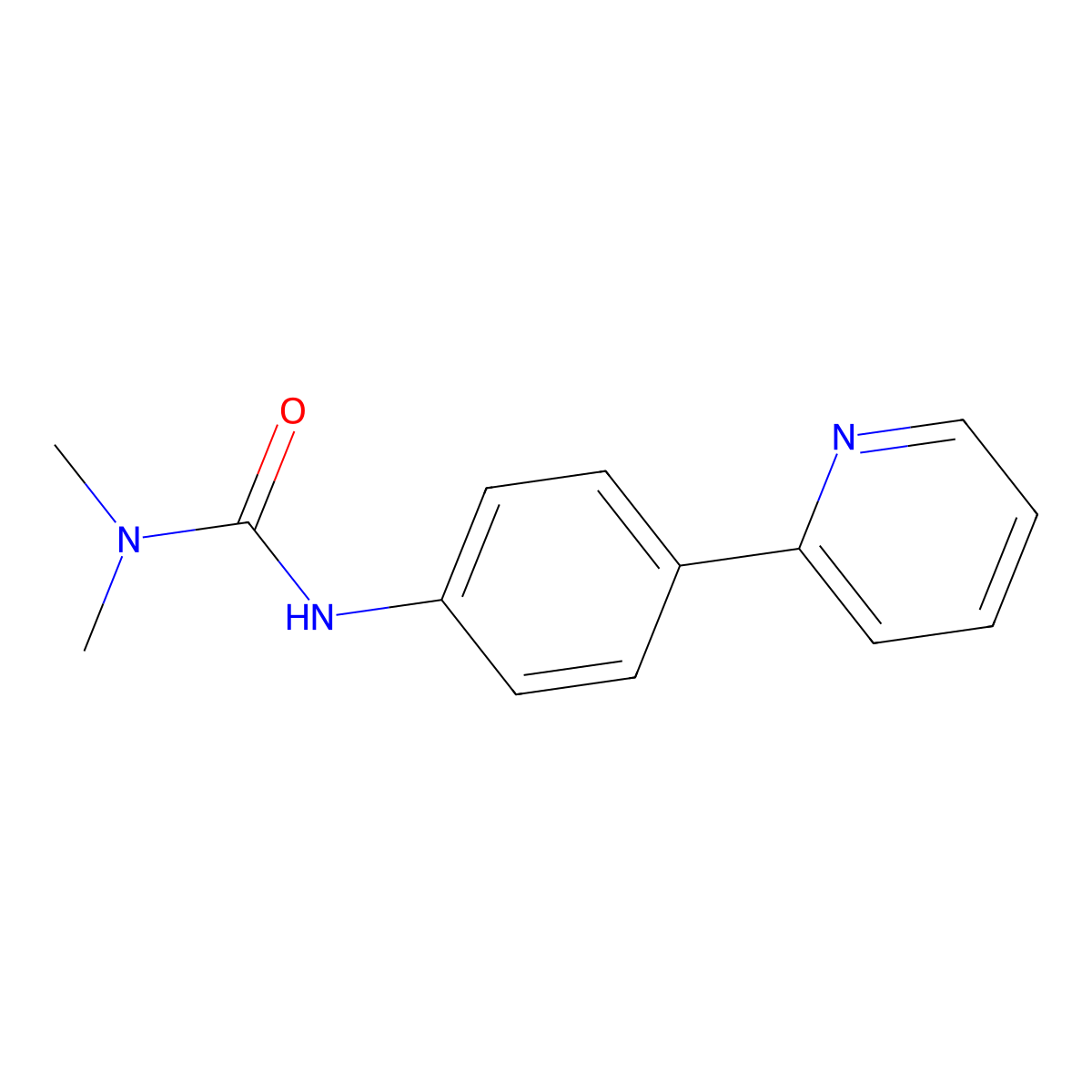 N,N-Dimethyl-N'-[4-(pyridin-2-yl)phenyl]urea molecular structure, CAS 82261-43-6