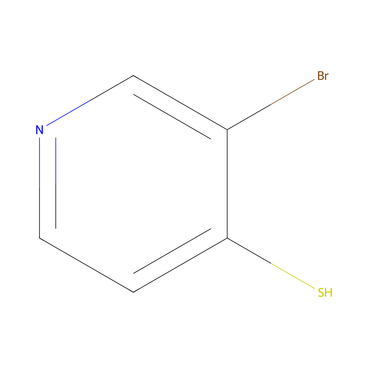 3-Bromopyridine-4-thiol molecular structure, CAS 82264-72-0