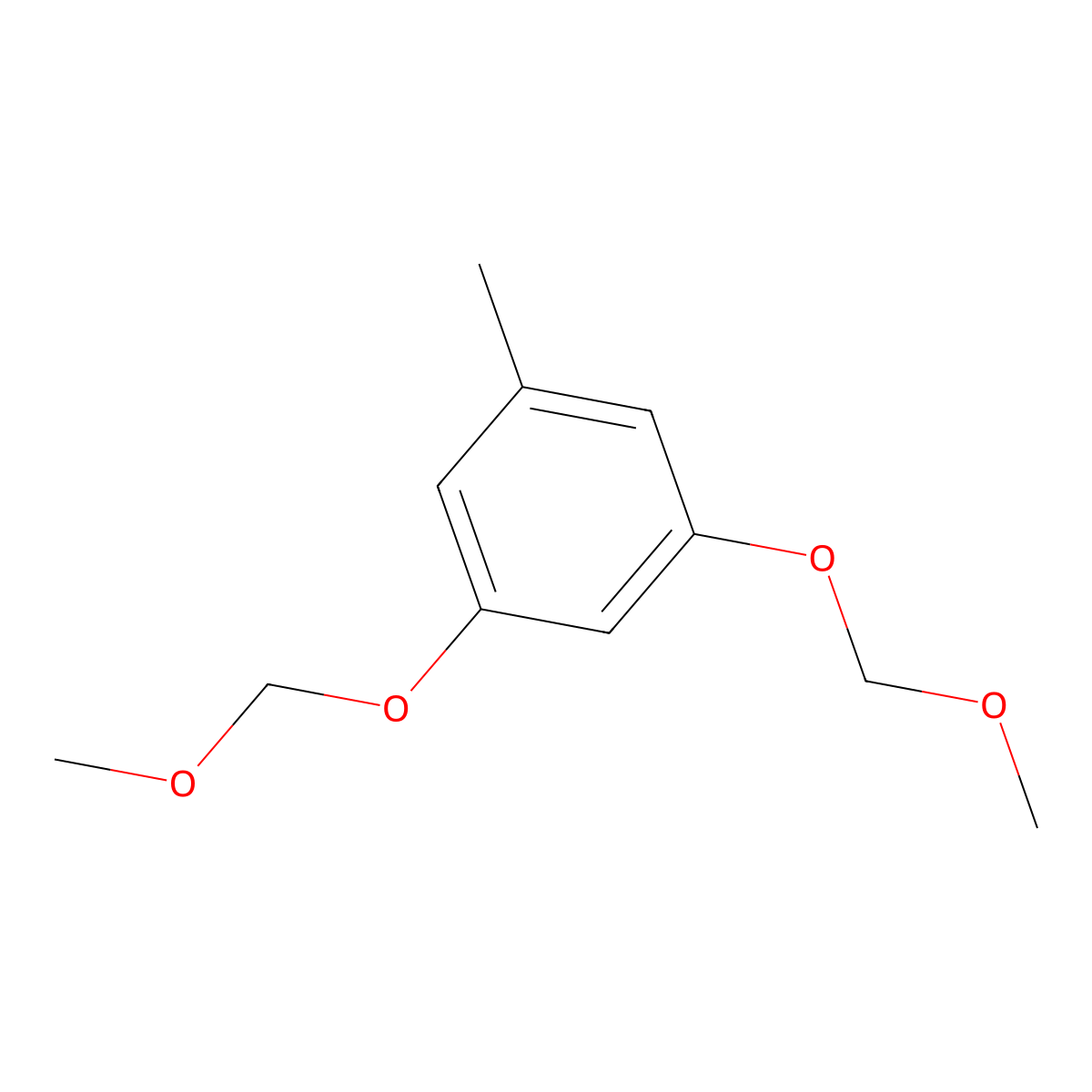 Benzene, 1,3-bis(methoxymethoxy)-5-methyl- molecular structure, CAS 82265-37-0