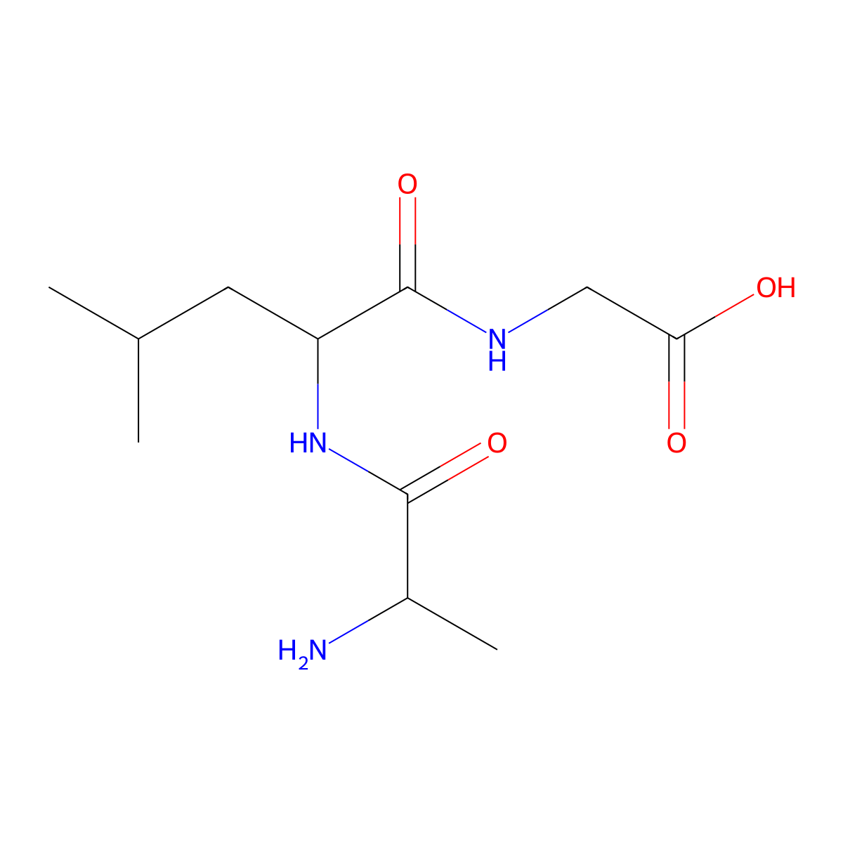 H-DL-Ala-DL-Leu-Gly-OH molecular structure, CAS 82267-71-8
