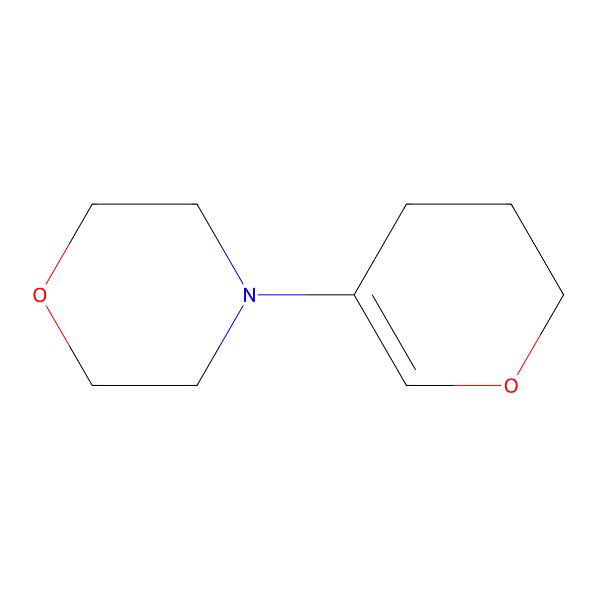 4-(3,4-dihydro-2H-pyran-5-yl)morpholine molecular structure, CAS 82272-05-7
