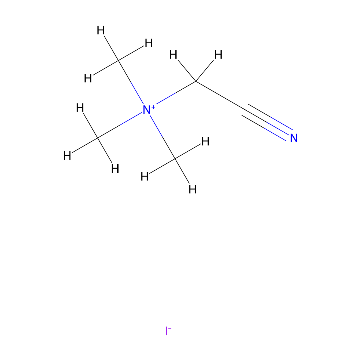 (Cyanomethyl)trimethylammonium iodide molecular structure, CAS 82272-28-4