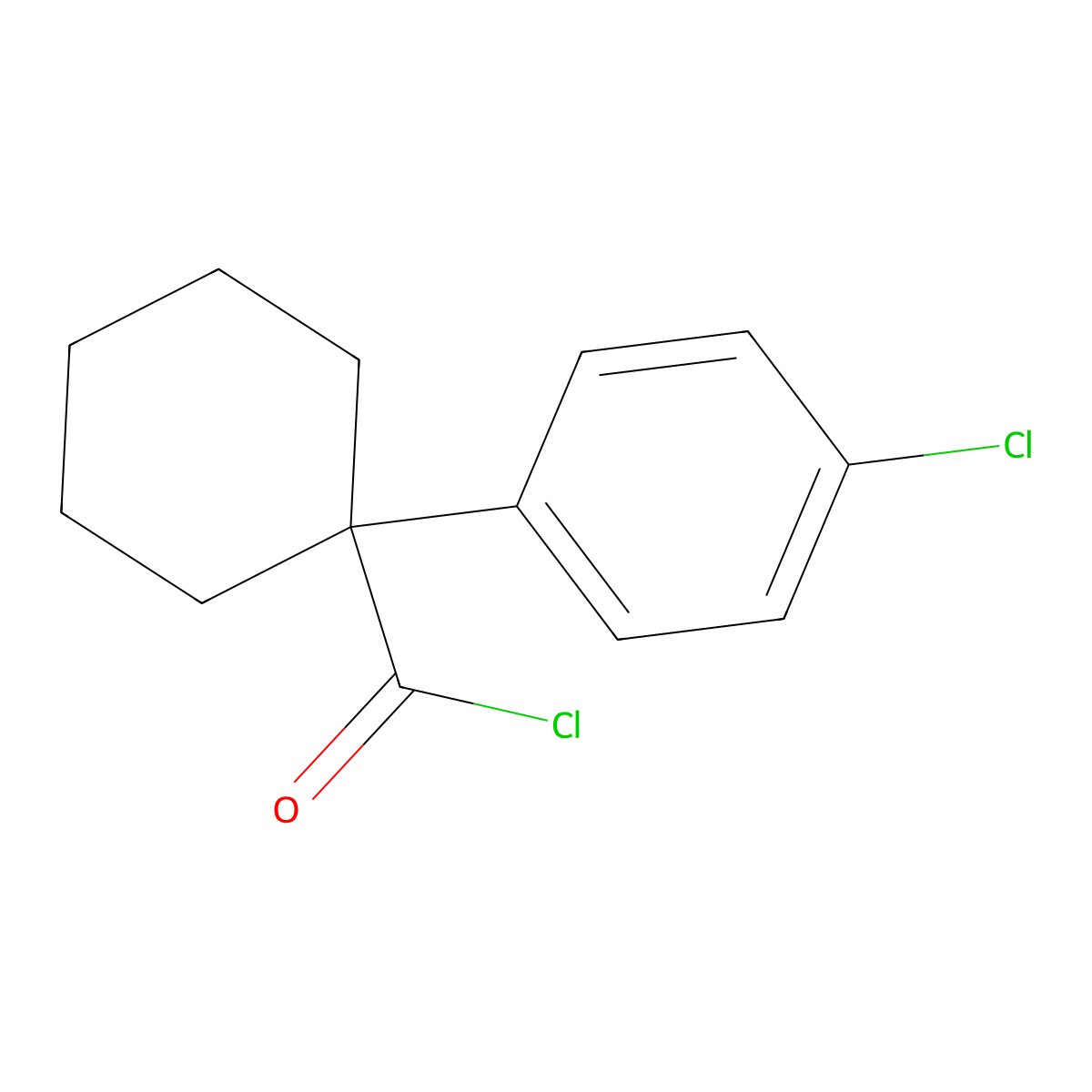 1-(4-Chlorophenyl)cyclohexanecarboxylic acid chloride molecular structure, CAS 82278-04-4