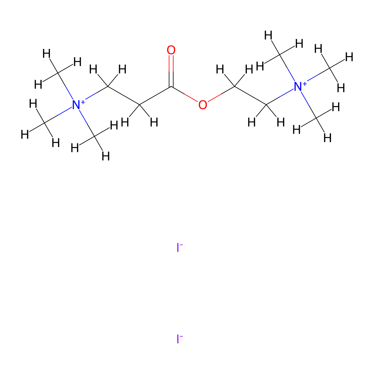 Ammonium, (2-carboxyethyl)trimethyl-, iodide, ester with choline iodide molecular structure, CAS 82278-60-2