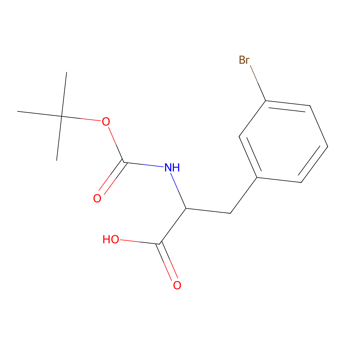 Boc-L-3-Bromophenylalanine molecular structure, CAS 82278-73-7