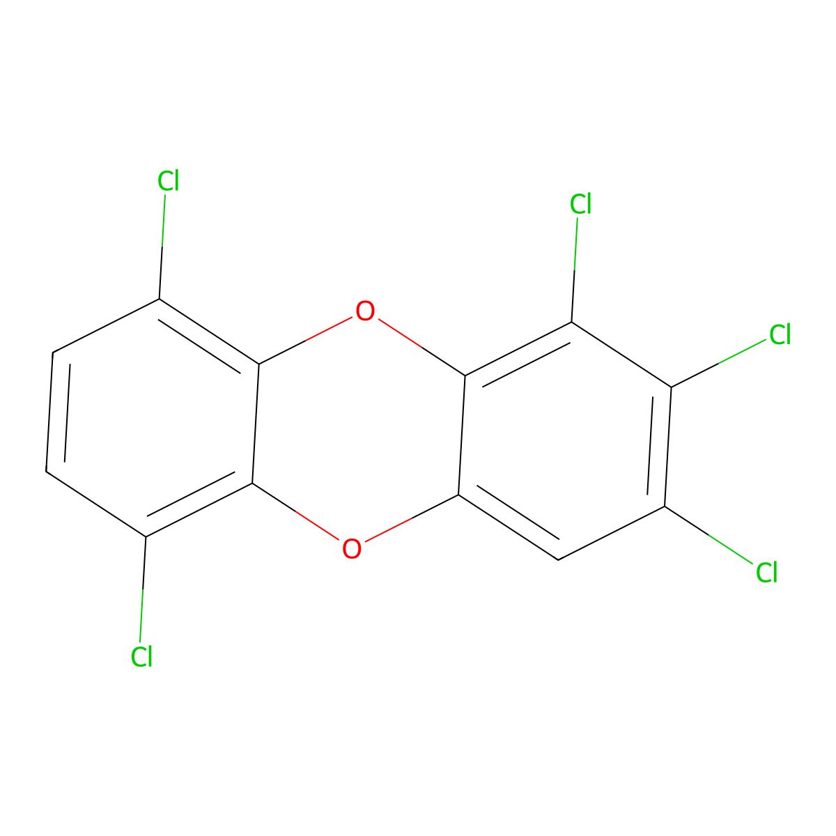 1,2,3,6,9-Pentachlorodibenzo-p-dioxin molecular structure, CAS 82291-34-7