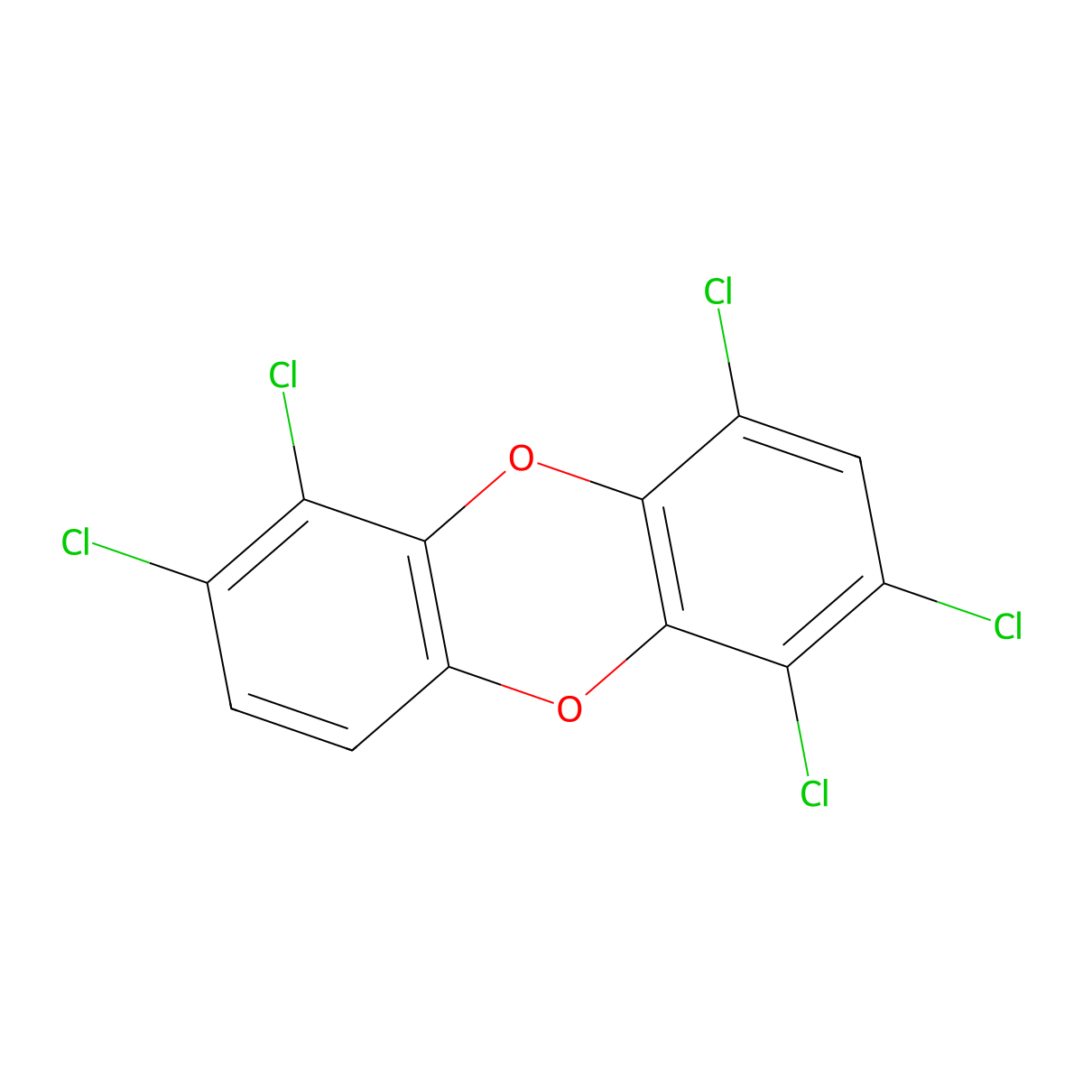 1,2,4,6,7-Pentachlorodibenzo-P-dioxin molecular structure, CAS 82291-35-8