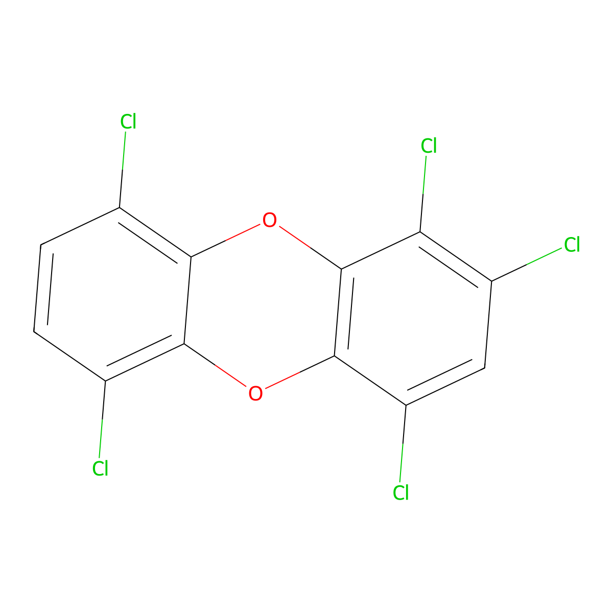 1,2,4,6,9-Pentachlorodibenzo-P-dioxin molecular structure, CAS 82291-36-9