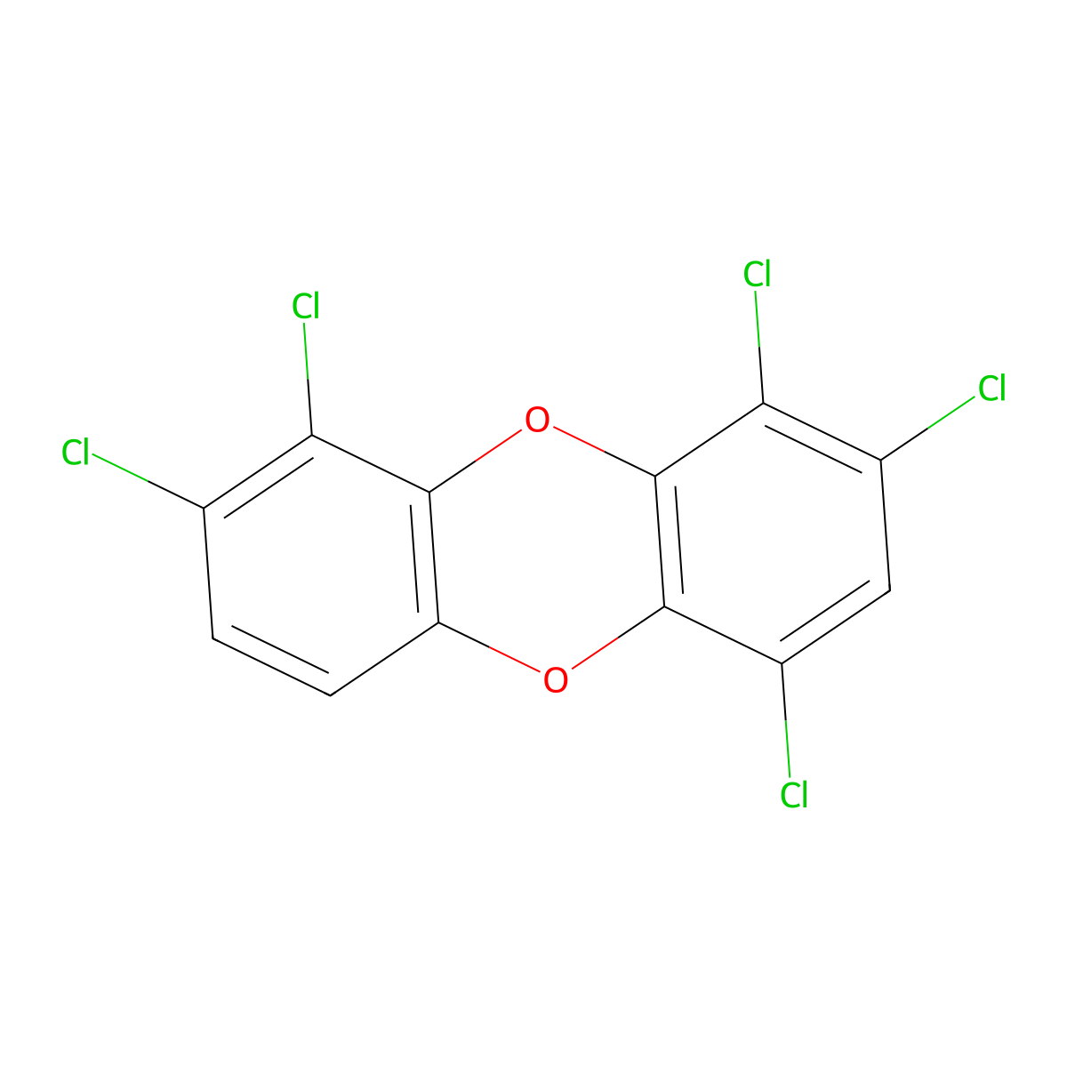 1,2,4,8,9-Pentachlorodibenzo-p-dioxin molecular structure, CAS 82291-38-1