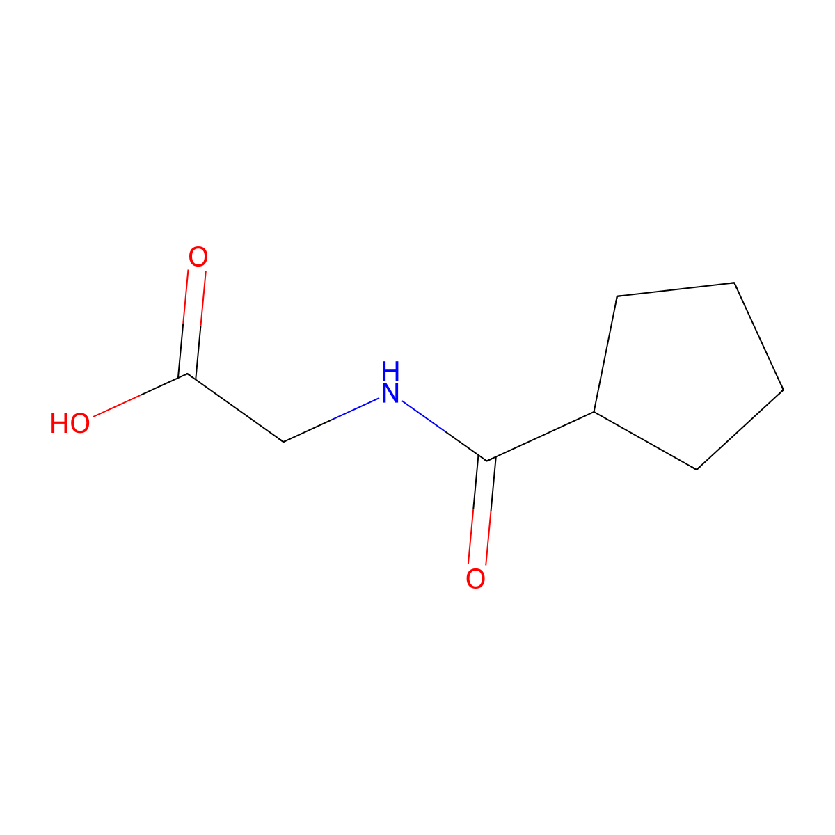 2-(Cyclopentylformamido)acetic acid molecular structure, CAS 82291-54-1